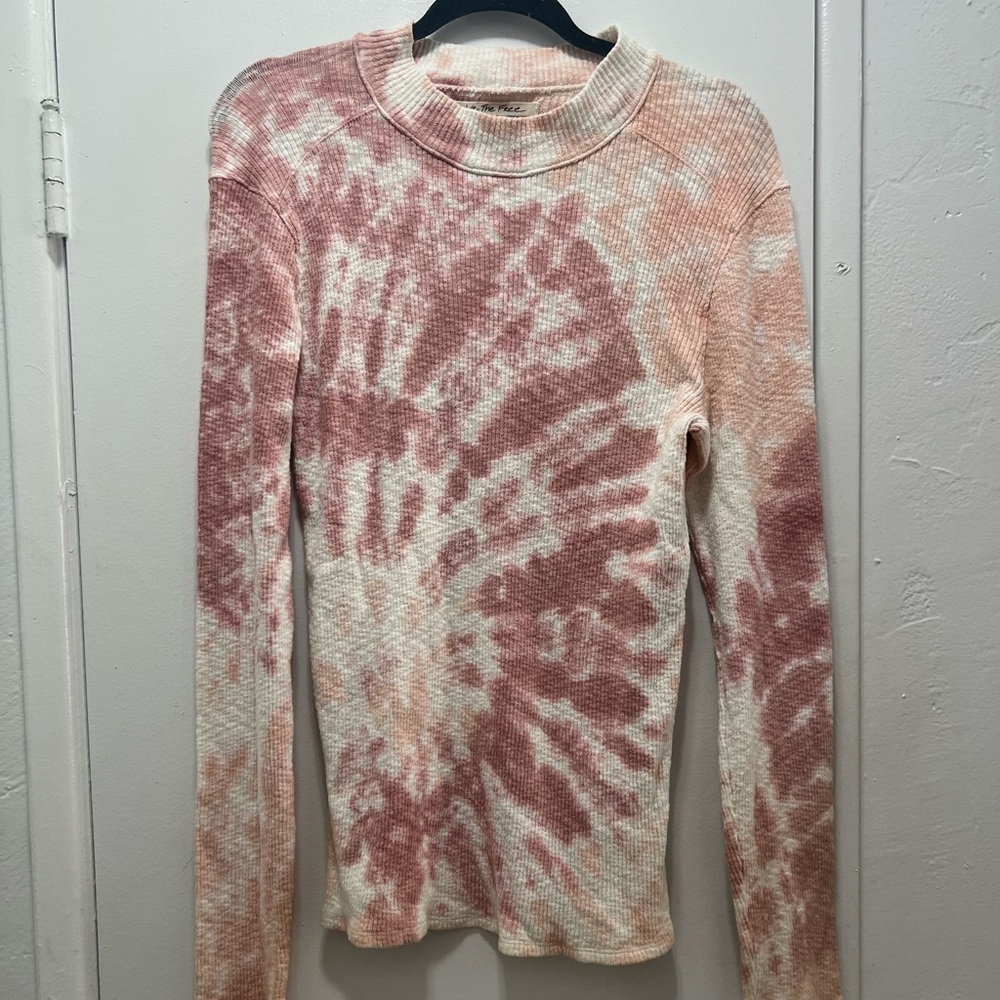 We The Free Rose Tie-Dye Long Sleeve Top